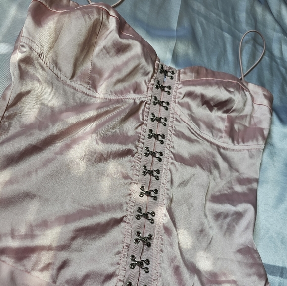 Tiger Mist Pink Satin Bodysuit 🎀 - Picture 9 of 10